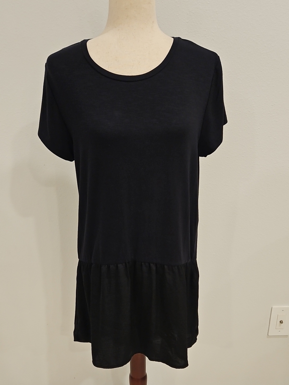 Anthropologie Dolan Left Coast Loren Shift Tunic Tee Dress Black Medium
